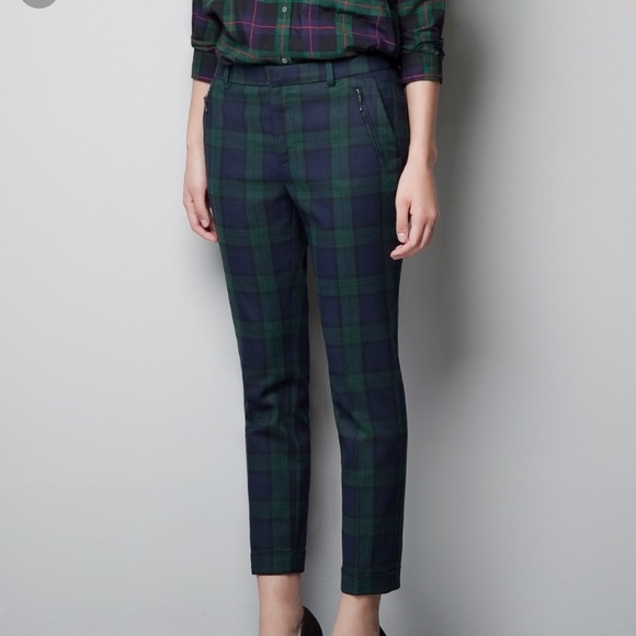 checkered green pants